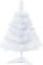 18Inch Artificial Christmas Tree White Mini Tabletop (White) 9"D x 9"W x 18"H